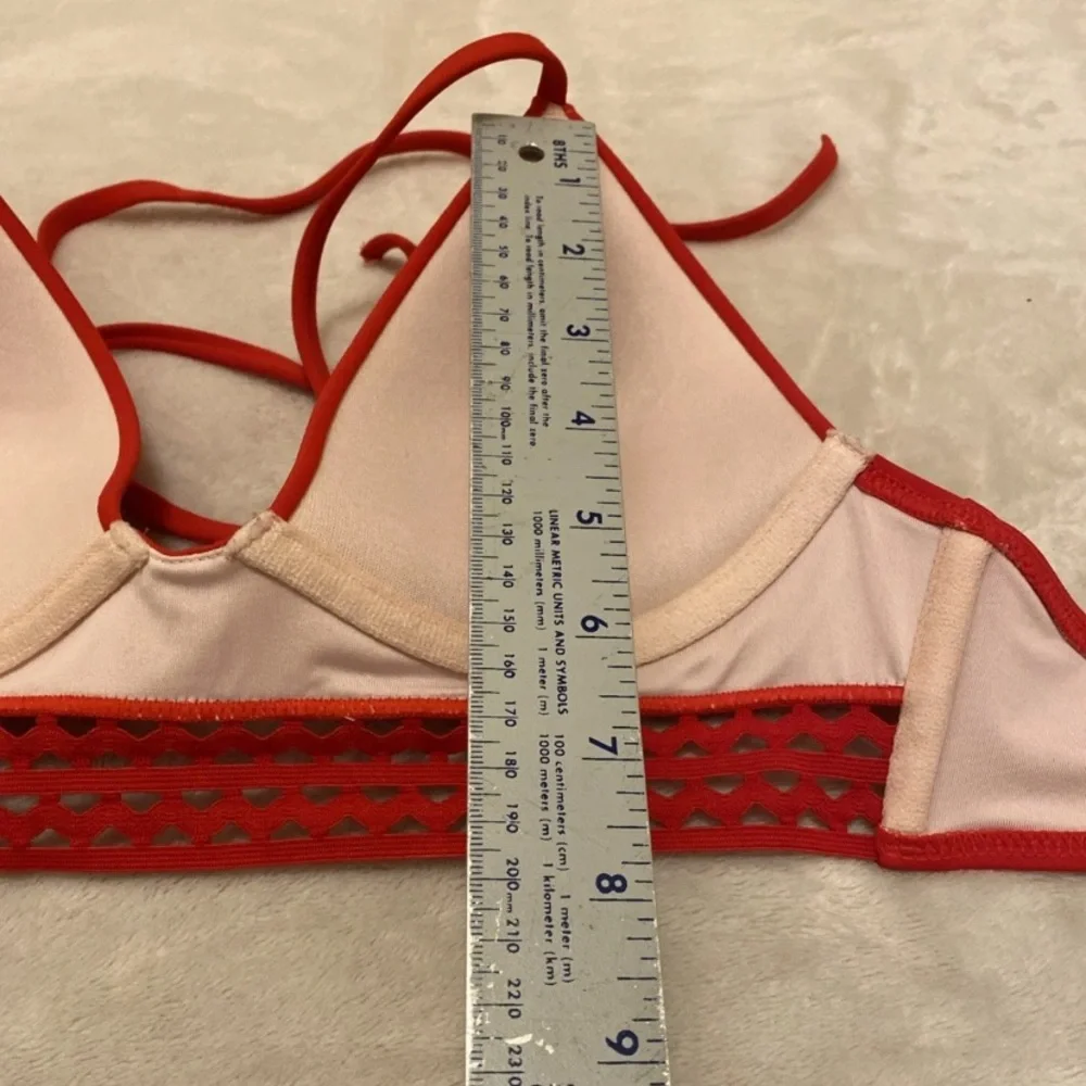 Shade & Shore Red Halter Bikini Top